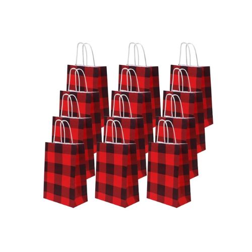 Checkered Paper Party Bags