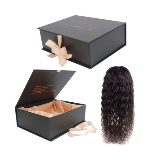 Matt Black Rigid Wig Packaging Box