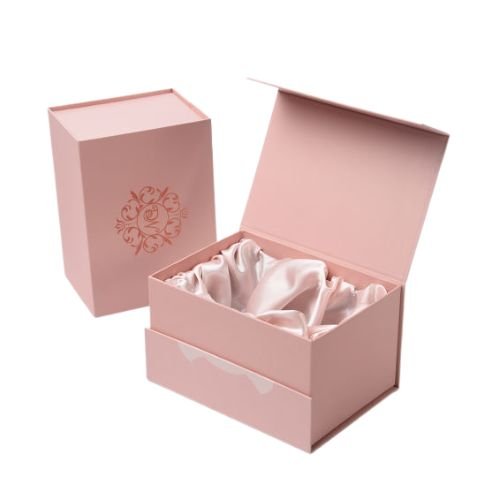 Premium Pink Cardboard Wig Packaging Box